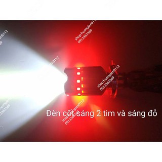 Đèn pha Led xe máy 7 màu 4 tim chân H4
