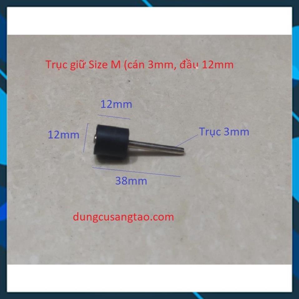 Nhám vòng 6mm-12mm-25mm / Vòng nhám tròn gắn đầu cao su để chà nhám cao cấp