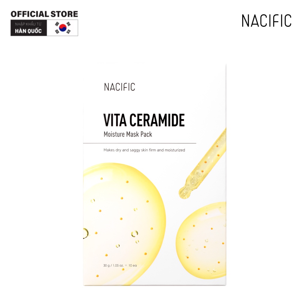 Mặt nạ giúp dưỡng ẩm, kiểm soát bã nhờn và hỗ trợ dưỡng sáng da Nacific Vita Ceramide Moisture Mask Pack 30g