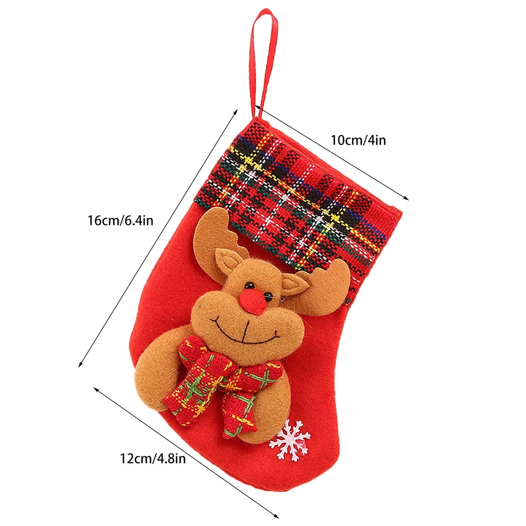 Vớ đựng kẹo họa tiết ông già noel/ người tuyết/ tuần lộc dễ thương