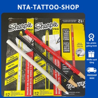 Chì đá sharpie pro nét siêu mảnh cứng như đá, định hình chân mày, môi trong phun xăm nta-tattoo-shop