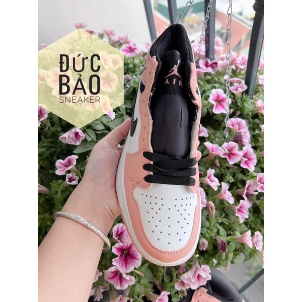 Jordan hồng đen cao cổ .  Giày jd1 11 hồng cao thể thao nam nữ sneaker Full box