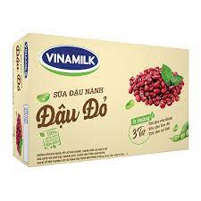 THÙNG 48 HỘP SỮA ĐẬU NÀNH VINAMILK ĐẬU ĐỎ 180ML