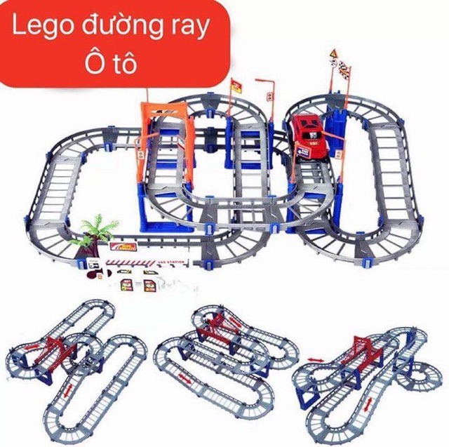 BỘ ĐỒ CHƠI LẮP RÁP MÔ HÌNH ĐƯỜNG RAY - Ô TÔ (88 pcs)