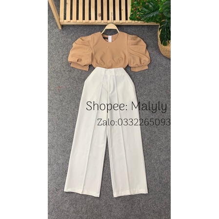 [ MÃ 269 ] ÁO CROPTOP CỔ TRÒN TAY PHỒNG