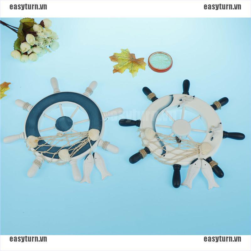 Mô hình bánh lái tàu Địa Trung Hải treo tường trang trí