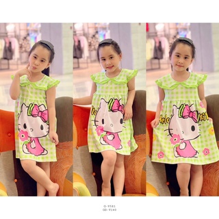 Đầm caro sát nách 3D bé gái