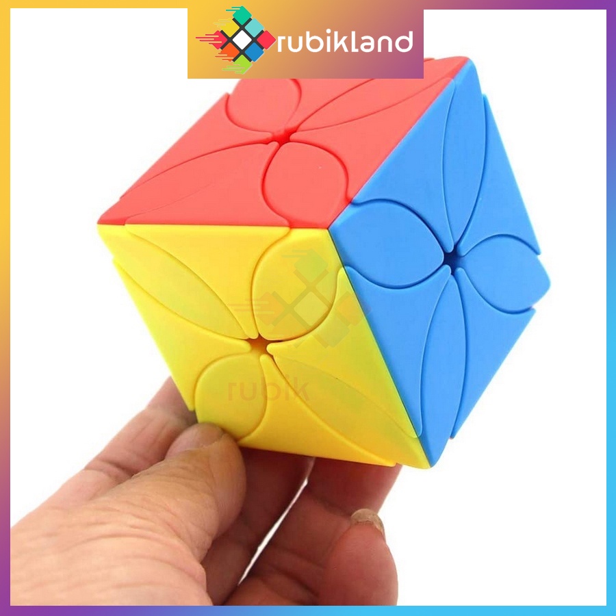 Rubik Biến Thể Four Leaf Clover Cube Cỏ 4 Lá Stickerless Rubic Đồ Chơi Trí Tuệ Trẻ Em