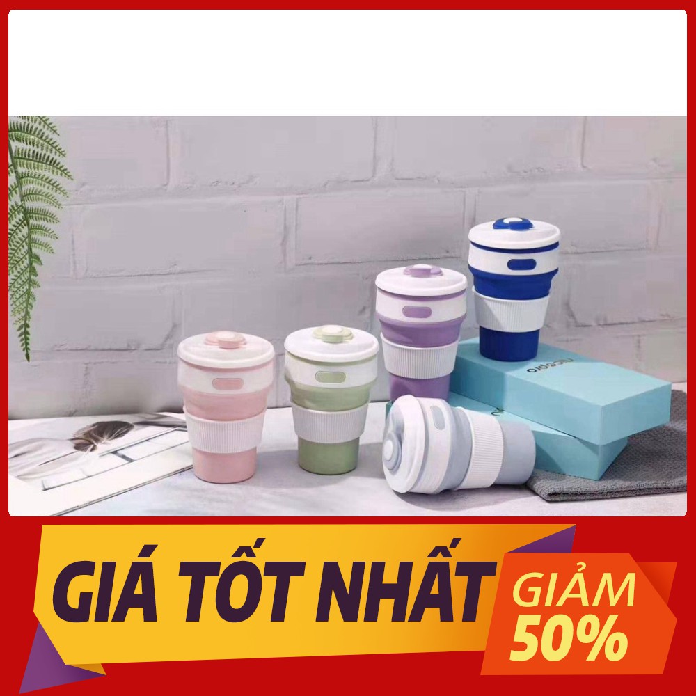 [Sale toàn shop] Cốc gấp gọn silicon bỏ túi