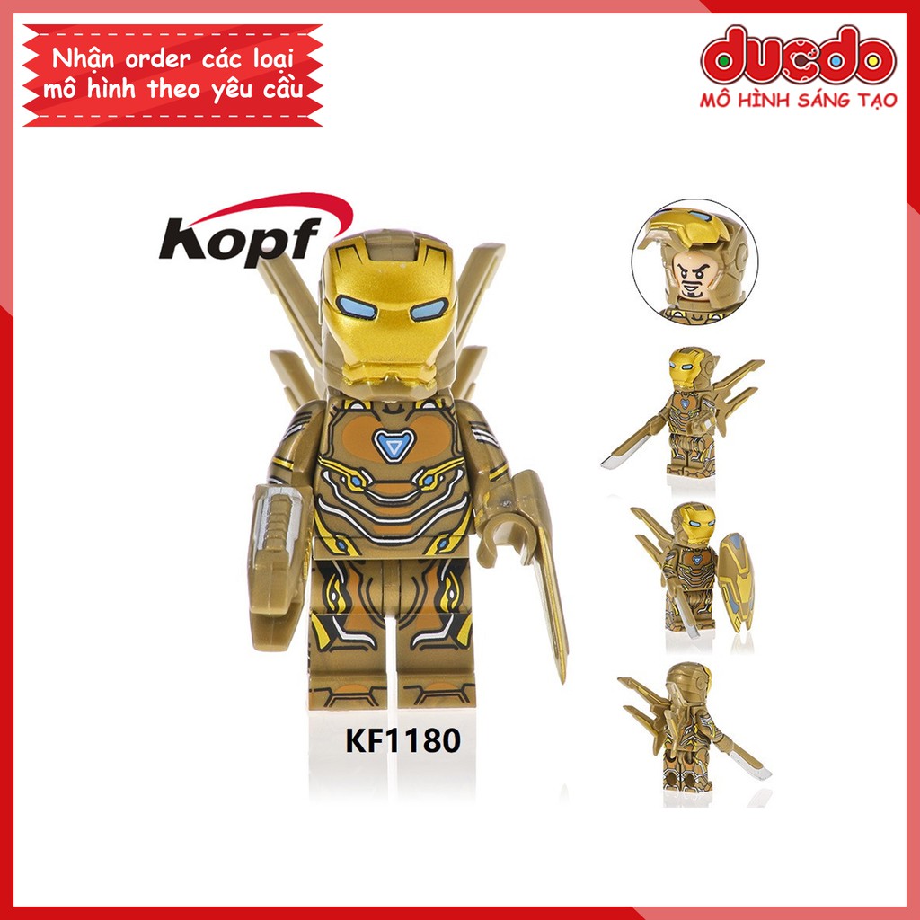 Minifigures siêu anh hùng Iron Man full giáp - Đồ chơi Lắp ghép Xếp hình Mô hình Mini EndGame Kopf KF6093