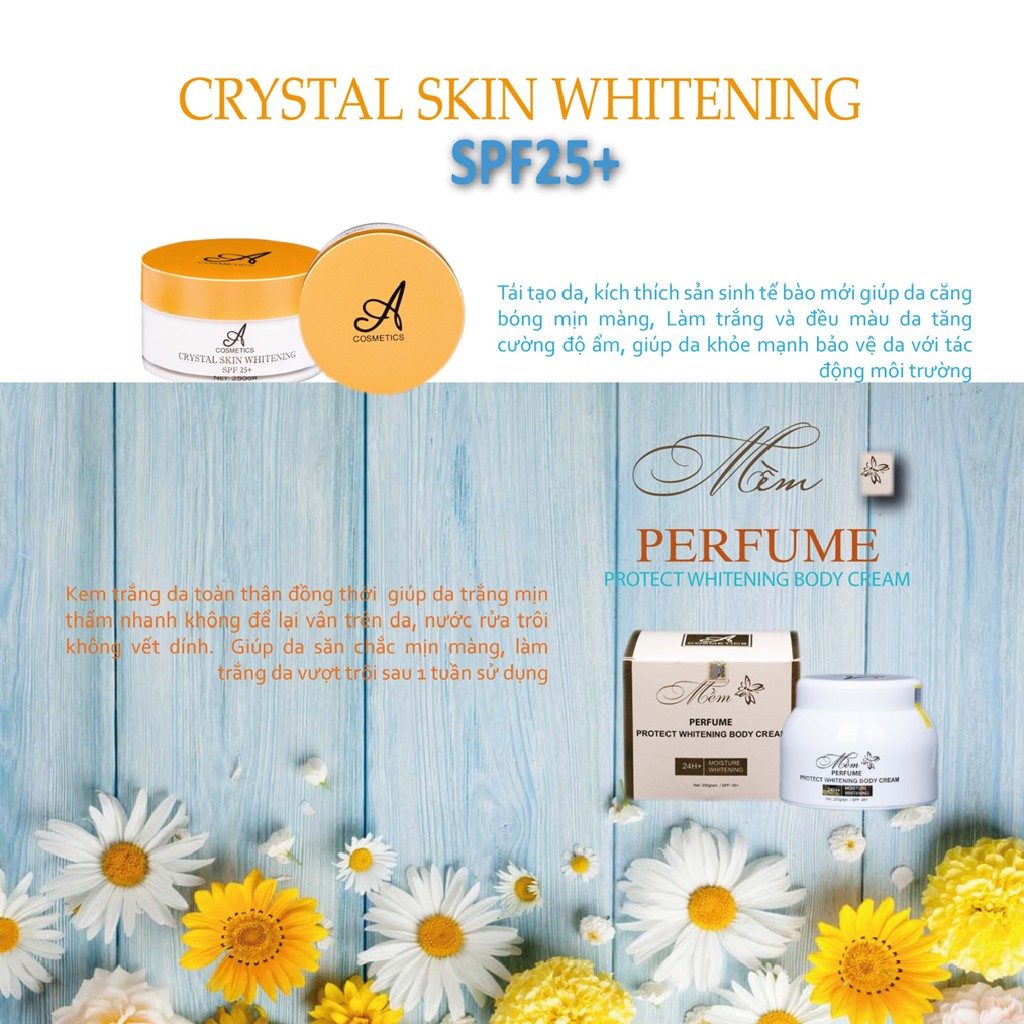 Combo Kem Body Mềm Nước Hoa Và Ủ Trắng Pha Lê Tinh Thể Nước Acosmetics | BigBuy360 - bigbuy360.vn