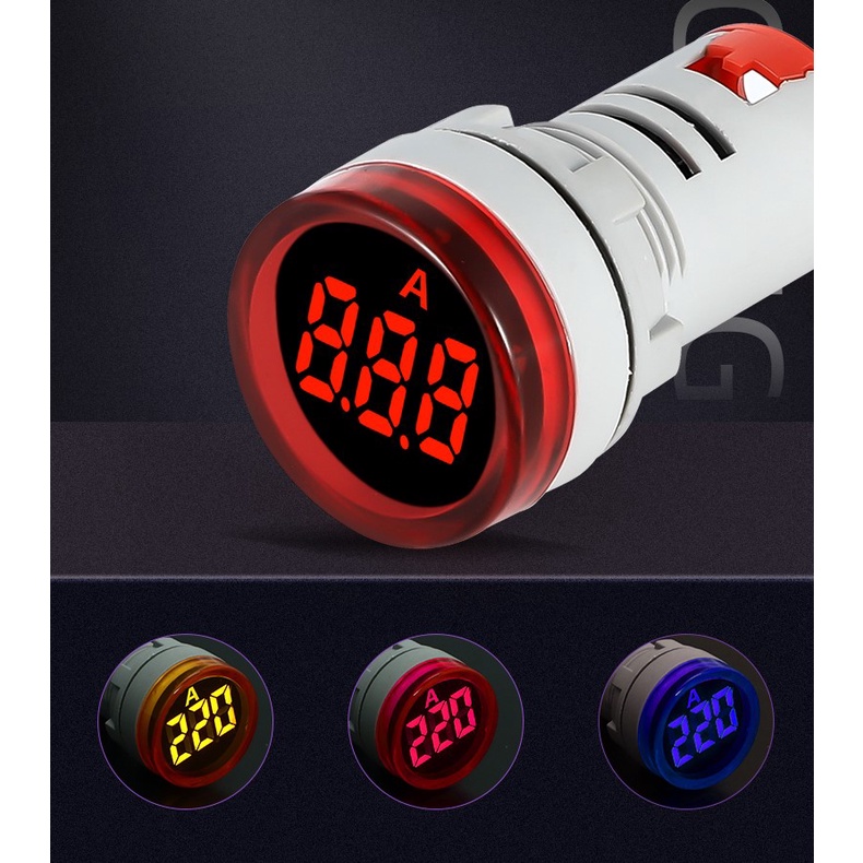 ĐÈN BÁO Ampe kế AD16-22DSA đèn led phi 22mm đo dòng điện có biến dòng 100A