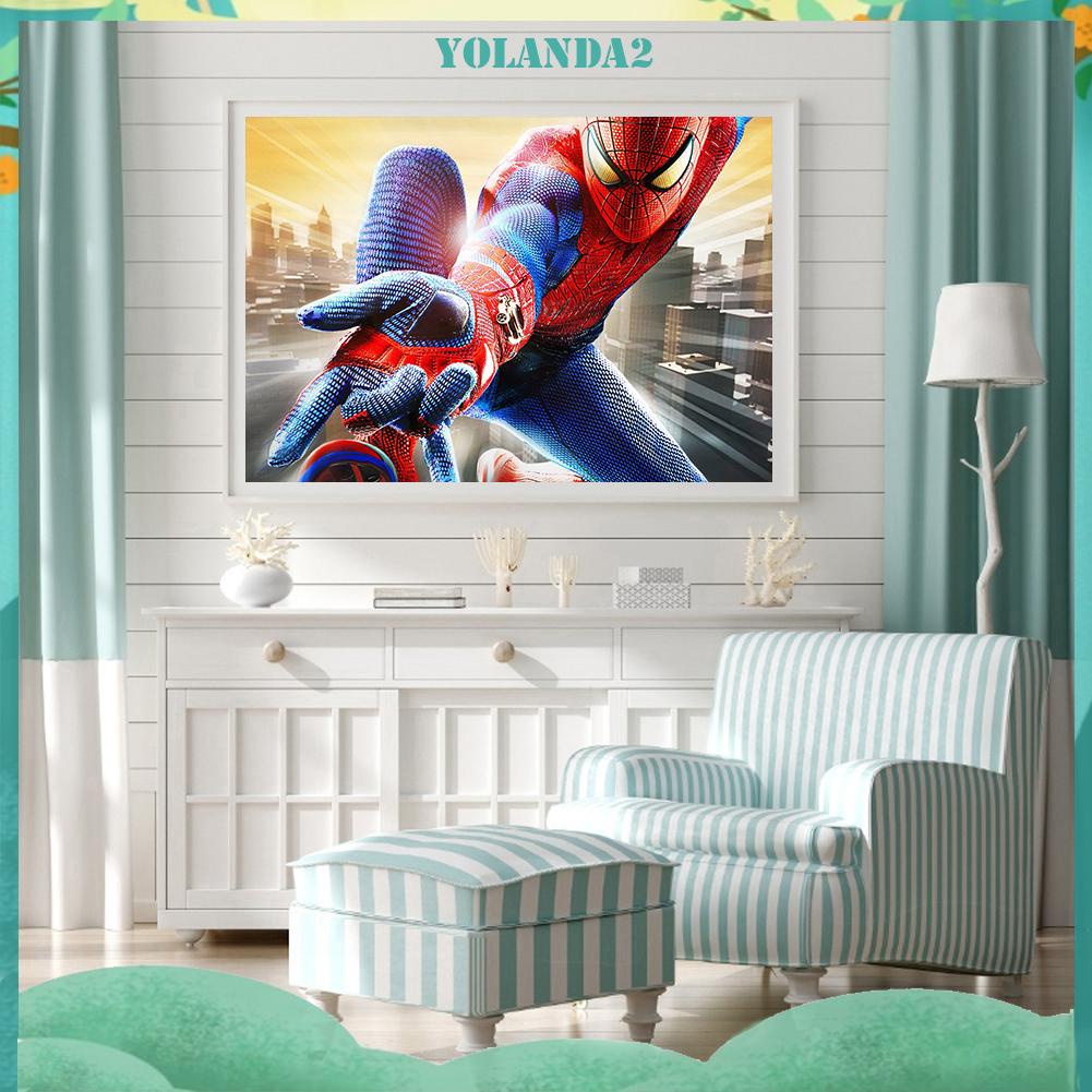 Tranh Đính Đá Kim Cương Toàn Bộ 5D DIY Hình Vẽ Siêu Nhân