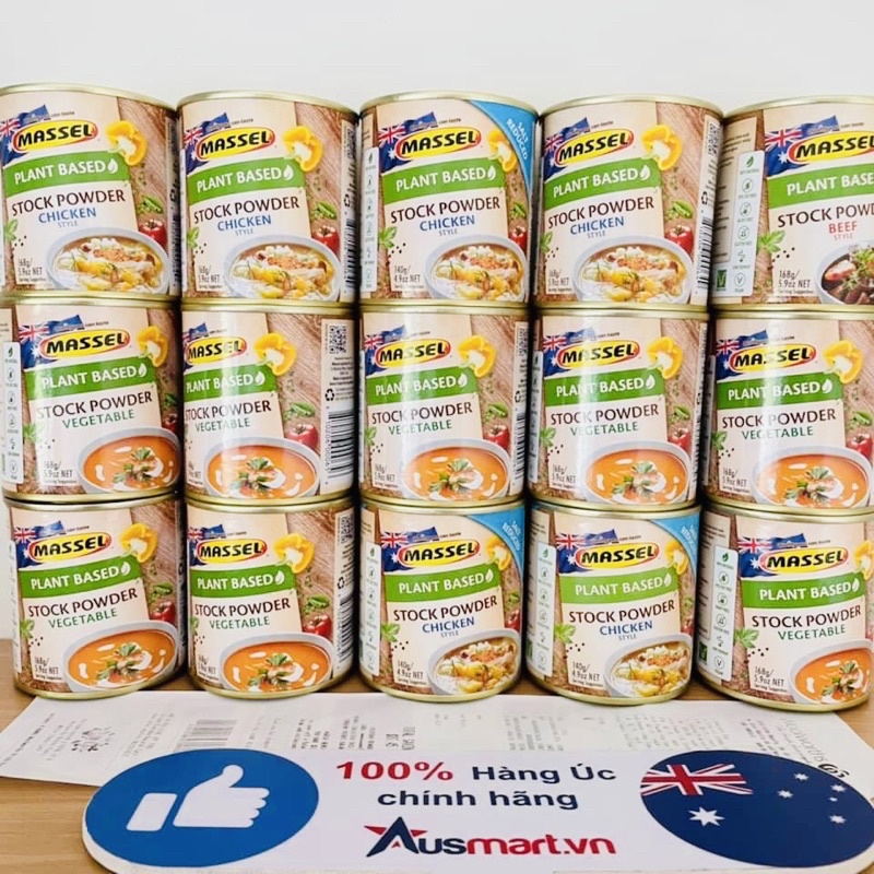 Hạt nêm chay không bột ngọt Massel (Úc) cho bé ăn dặm trên 1 tuổi/ người ăn chay