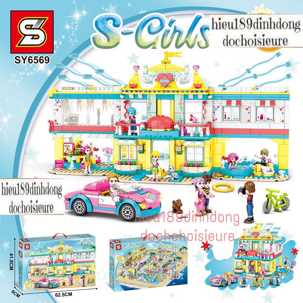 Lắp ráp xếp hình sy6569 : Khách sạn bãi biển 1126 mảnh