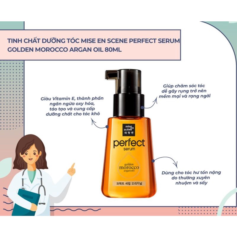 Tinh Chất Dưỡng Tóc Mise En Scène 80ml Phục Hồi Tóc Hư Tổn ủ dưỡng tóc serum