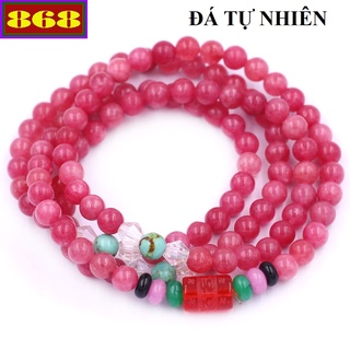 Vòng tay chuỗi 108 hạt Đá hồng ngọc 6mm,8mm VMTNTH1 - Tràng chuỗi niệm Phật - Vòng chuỗi Phong Thủy Bình an, Thuận lợi