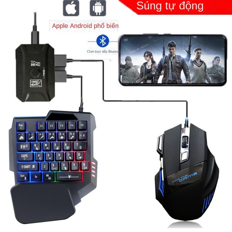 ✹✓Bộ bàn phím một tay Vibrato Android Pingguo Ăn thịt gà Tạo tác trò chơi điện tử Thể thao di động Chuột và Bàn phím nga