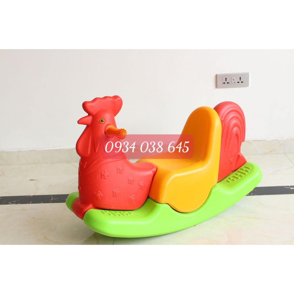 Bập bênh 3 khối cho bé nhựa nhập khẩu cao cấp hình con Gà giá tốt.
