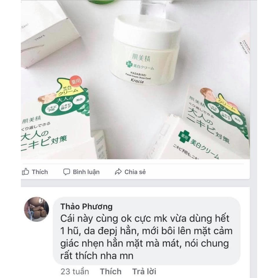 Kem dưỡng ẩm cho da mụn Kracie