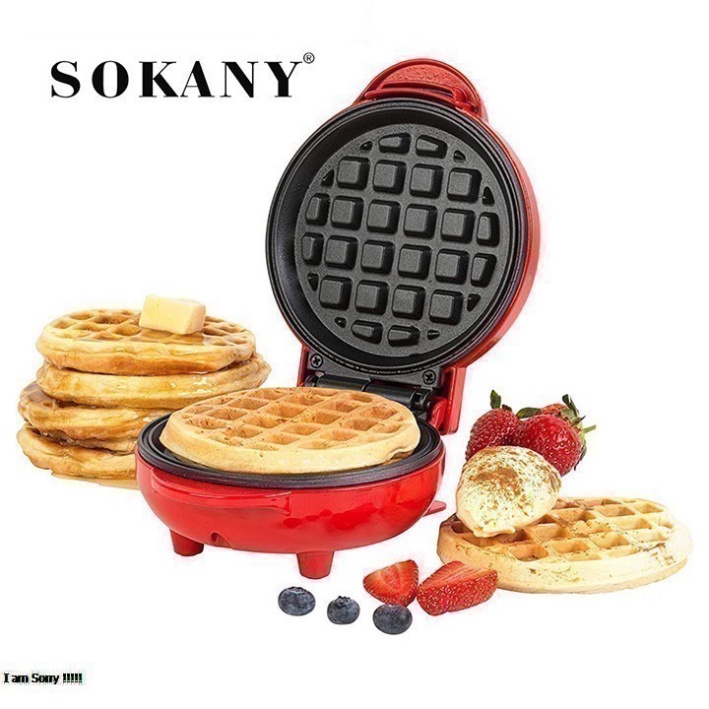 Máy làm các loại bánh tổ ong, bông lan, Waffle Sokany Mini