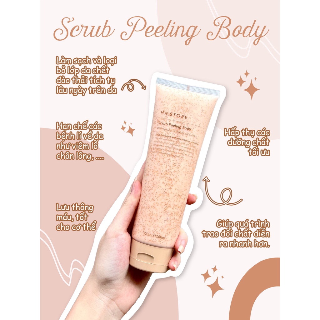 Tẩy Da Chết Body Chiết Xuất Quả Cam & Cát Biển Hm Store - Scrub Peeling Body - Sample 20g