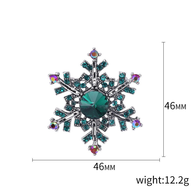 Ghim Cài Áo Hình Bông Tuyết Đính Đá Nhân Tạo Thời Trang