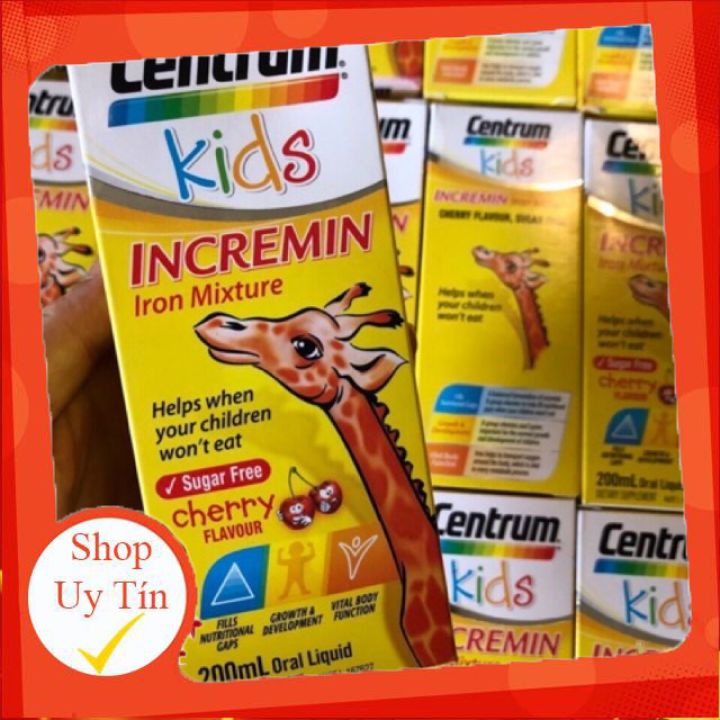 Siro Centrum Kids Úc (200ml) giúp ăn ngon miệng hấp thu tốt hơn cho trẻ biếng ăn từ 6 tháng tuổi