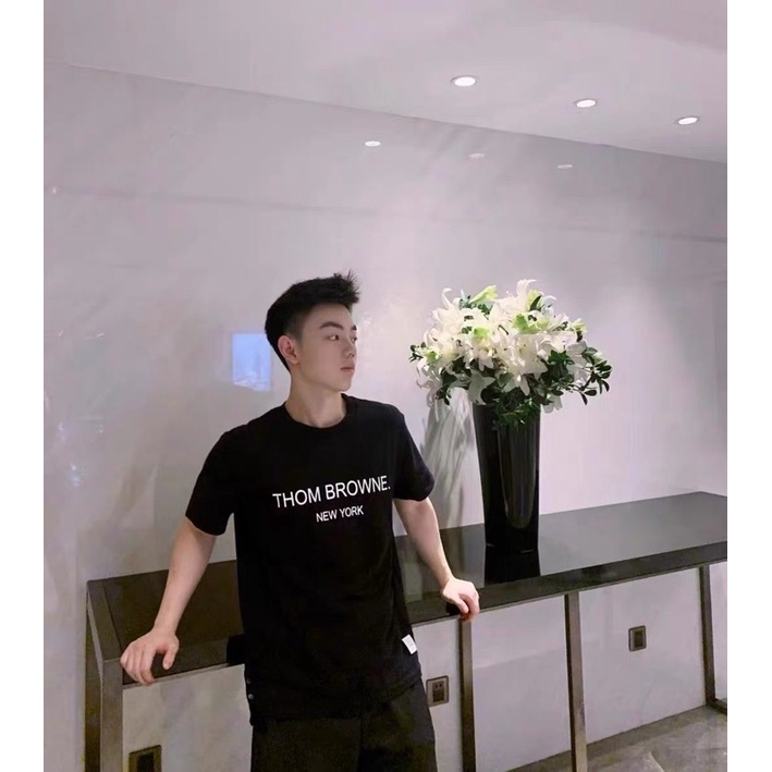 Áo thun nam chữ Thom from unisex tay lỡ hàng oversize