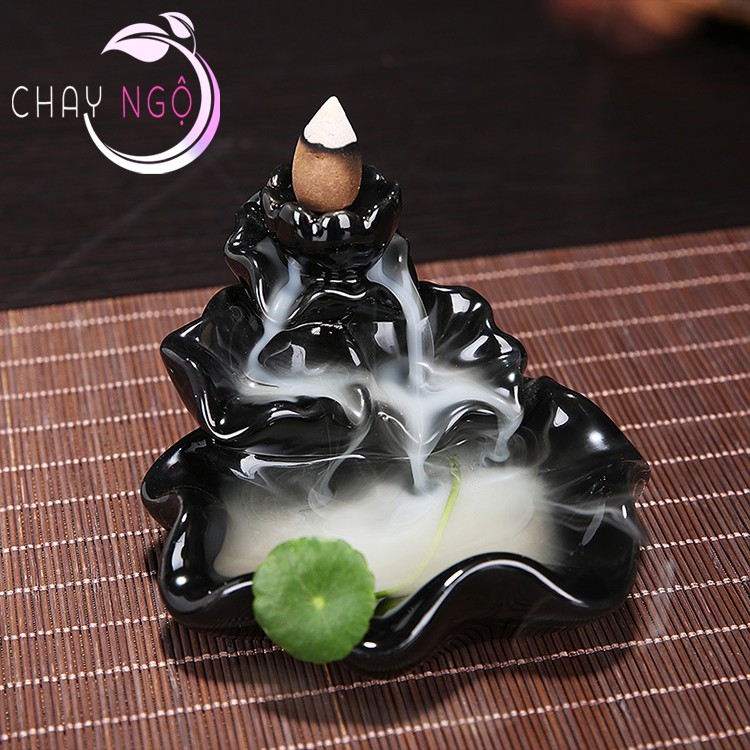 Thác Khói Trầm Hương Cao Cấp - Thác Đốt Trầm Mini Tặng Trầm Khói Ngược Mẫu 30