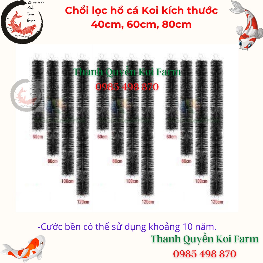 Chổi lọc hồ cá Koi kích thước 40cm, 60cm, 80cm
