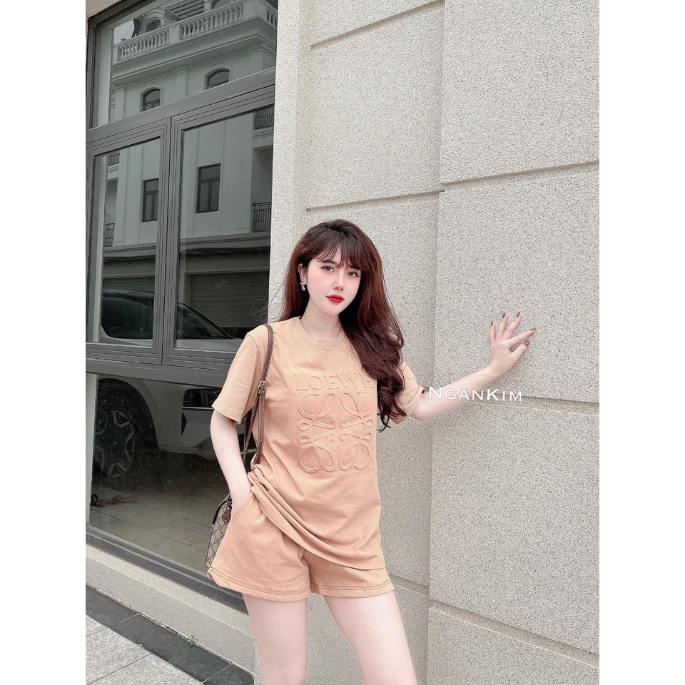 Set áo phông dập nổi mix quần sooc hàng đẹp