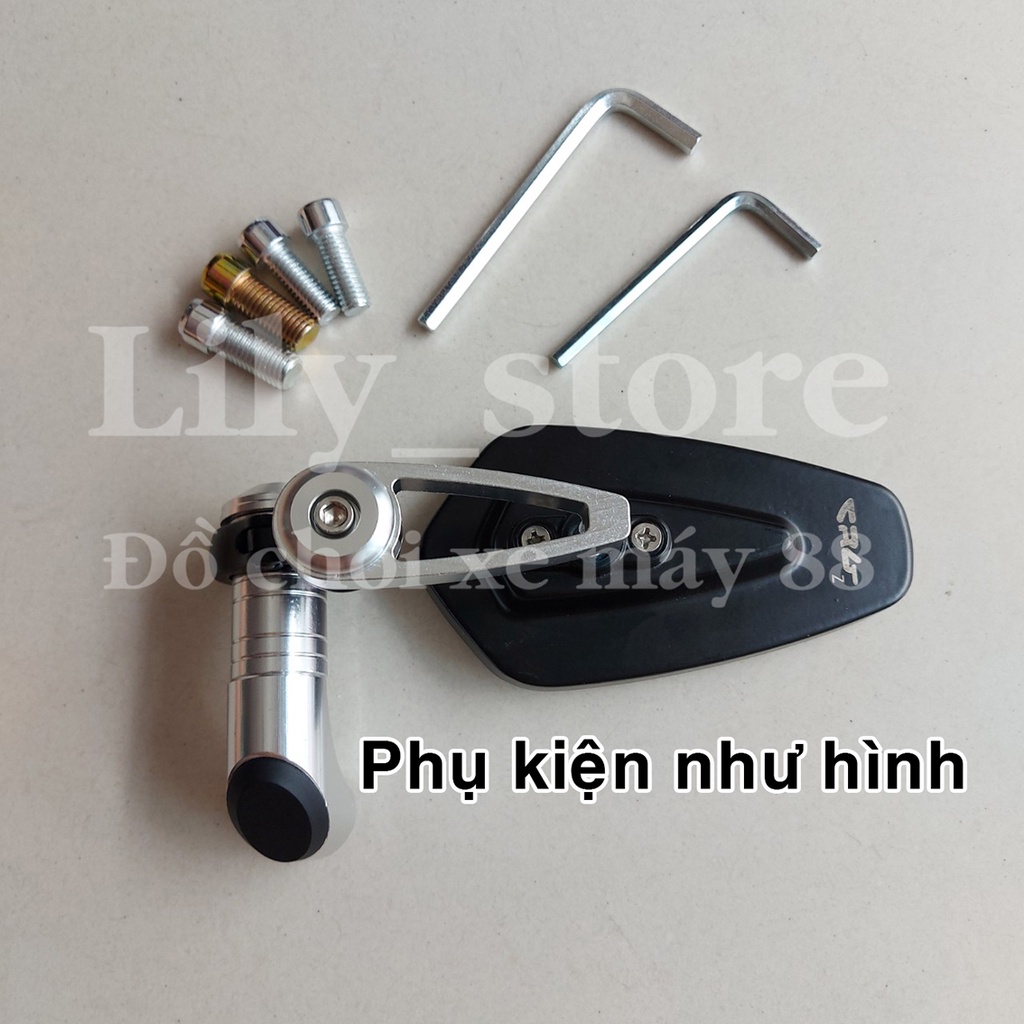 Gương kính chiếu hậu CRG gương gù chân ngắn nhôm CNC nguyên khối tặng kèm ốc gắn và cây lục giác