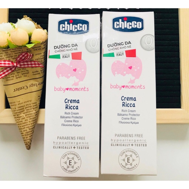 Kem dưỡng da dưỡng ẩm omega &amp; vitamin E 0M+ chicco