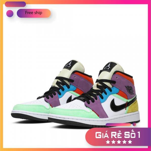 [FREESHIP EXTRA] [SALE + FREESHIP] Giày Sneaker Nike Air Jordan 1 Mid SE "Multicolor'' hàng siêu đẹp