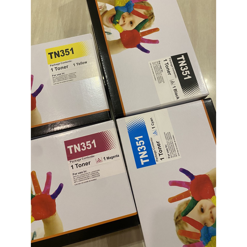 4 Hộp Mực Màu Brother TN351 – Cho máy HL-8350CDW/ L8350CDW, MFC-L8850CDW/ MFC-L8600CDW/ L-9550CDW...