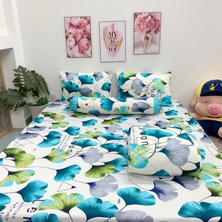 Drap thun Hàn Quốc mẫu lá phối (đủ size - vui lòng chat với shop nếu có yêu cầu thêm)