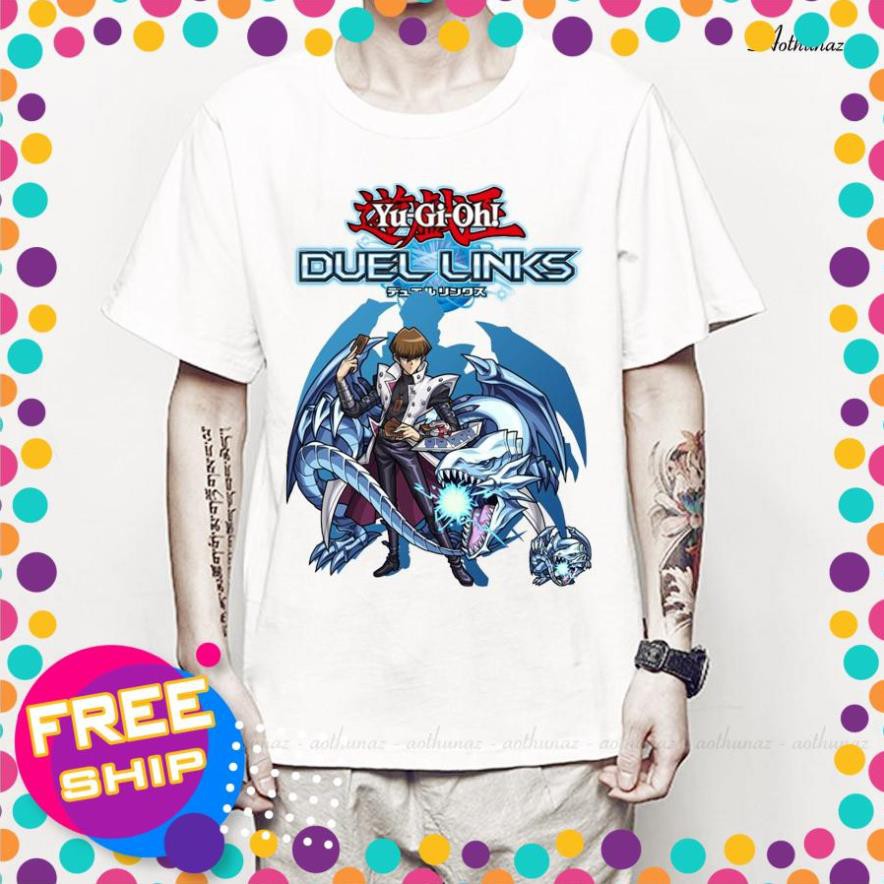 (GIÁ TỐT) Áo thun Anime Game Yugioh Duel Link Yugi Kaiba - Cotton Thái M2359