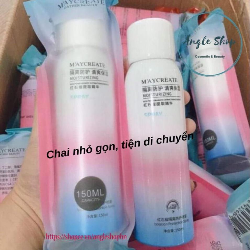 Xịt chống nắng trắng da Maycreate 150ml hàng nội địa Trung