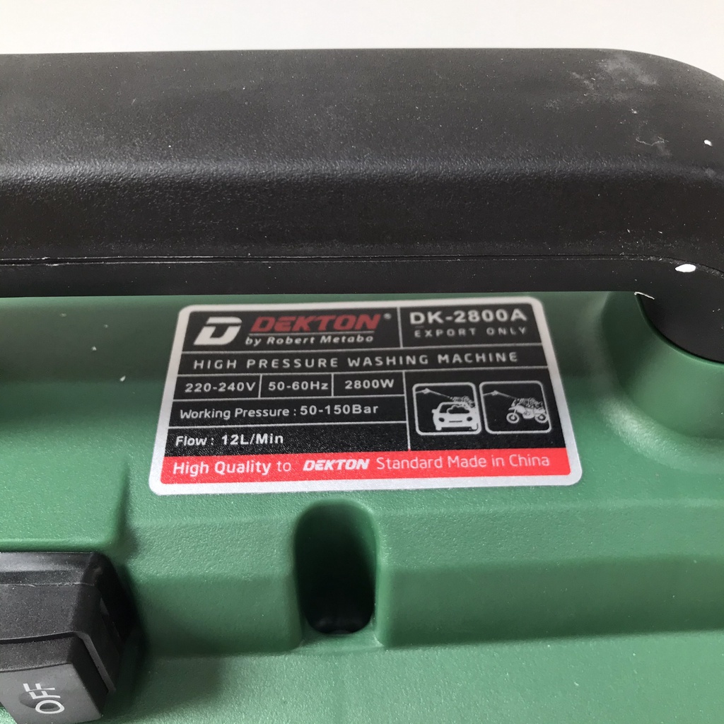Máy Rửa Xe Có Chỉnh Áp Dekton 2800W, Bảo Hành 6 Tháng, Động Cơ 100% Dây Đồng, Tặng Kèm Thanh Nối Dài