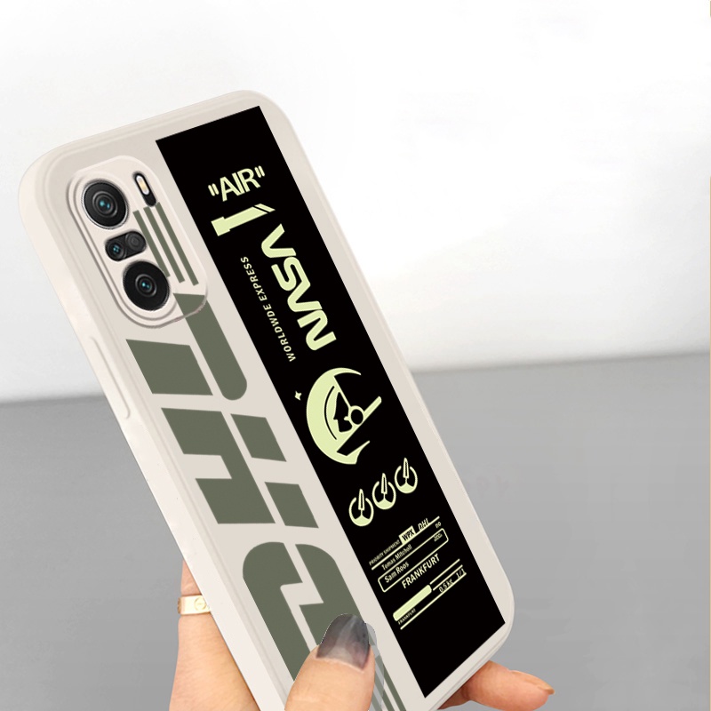 Ốp Điện Thoại Viền Vuông In Nhãn Dán NASA Cho Redmi Note 11 9C 11S 10C 10A 10 Prime 5G POCO M4 Pro X3 GT F3 C31 X4 Pro