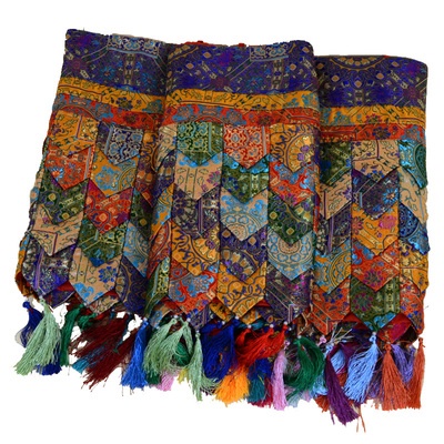 Rèm Quây Trang Trí Bàn Thờ 3 Tầng 5M Ngũ Sắc