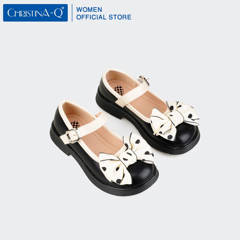 Giày Búp Bê Bé Gái Đính Nơ ChristinA-Q GTE331
