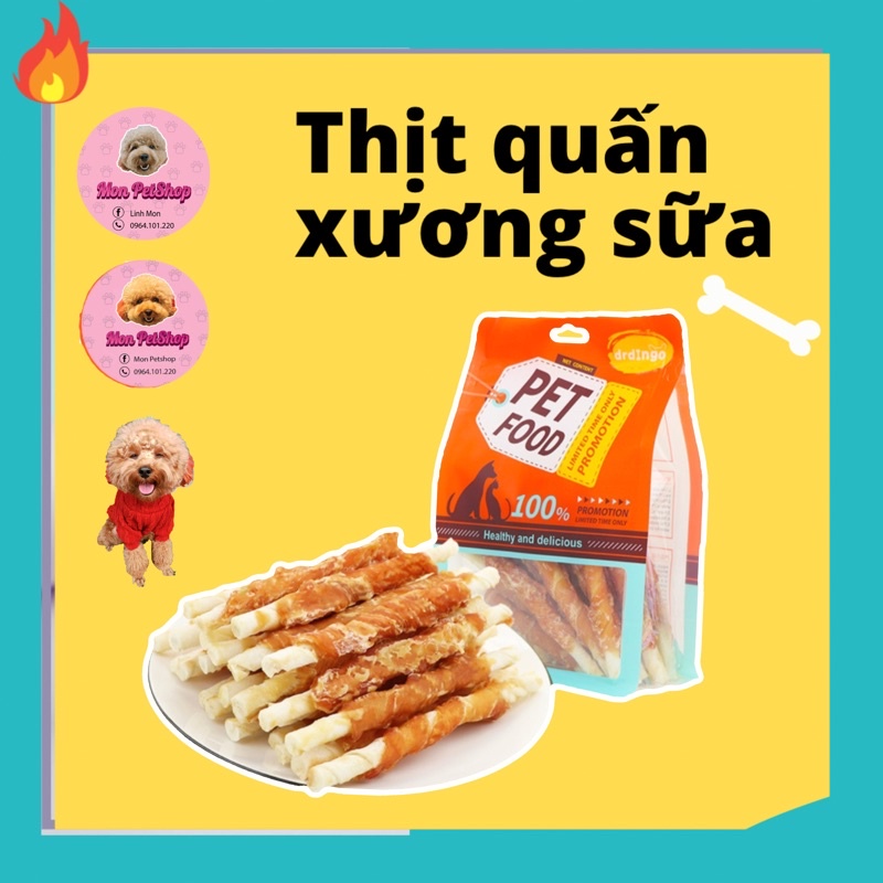 Thịt quấn xương sữa Gói 400g siêu to , thơm các bé rất thích
