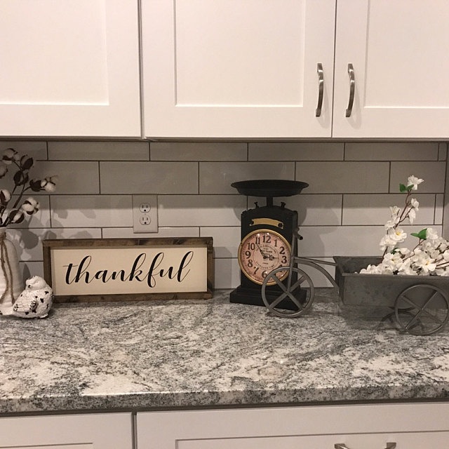 Tranh gỗ handmade Thankful decor trang trí treo tường phong cách Vintage