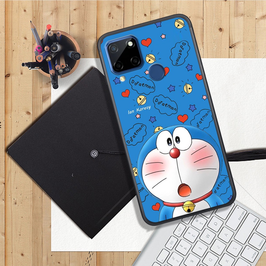 ỐP LƯNG OPPO REALME C11/C12/C15/C21/C25,  IN HÌNH CHÚ MÈO MÁY DOREMON.
