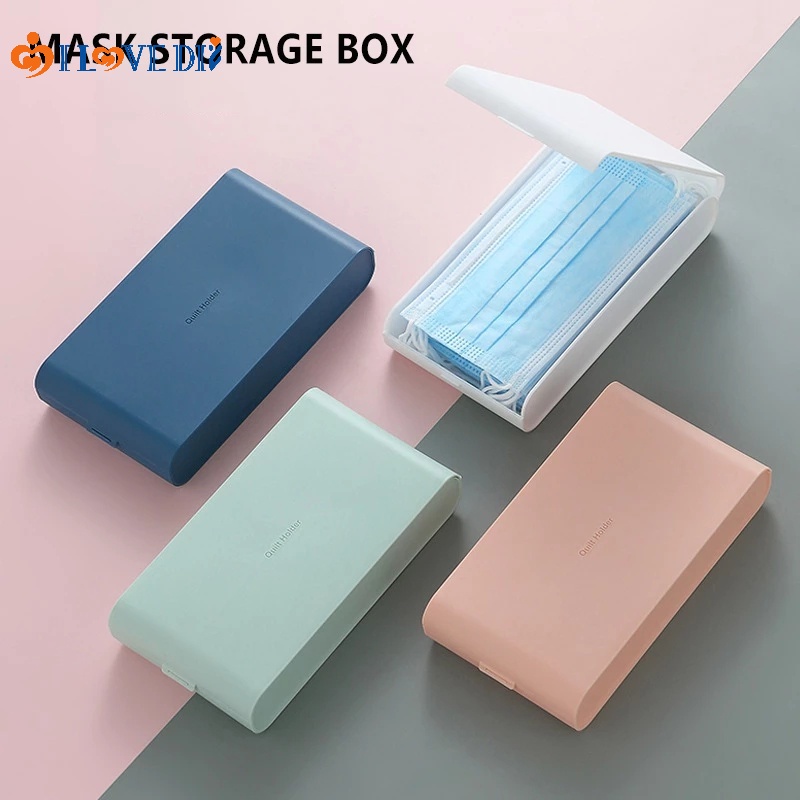 Hộp Nhựa Đựng Khẩu Trang Hình Chữ Nhật Chống Bụi Chống Nước Sáng Tạo Đa Năng Cho Gia Đình