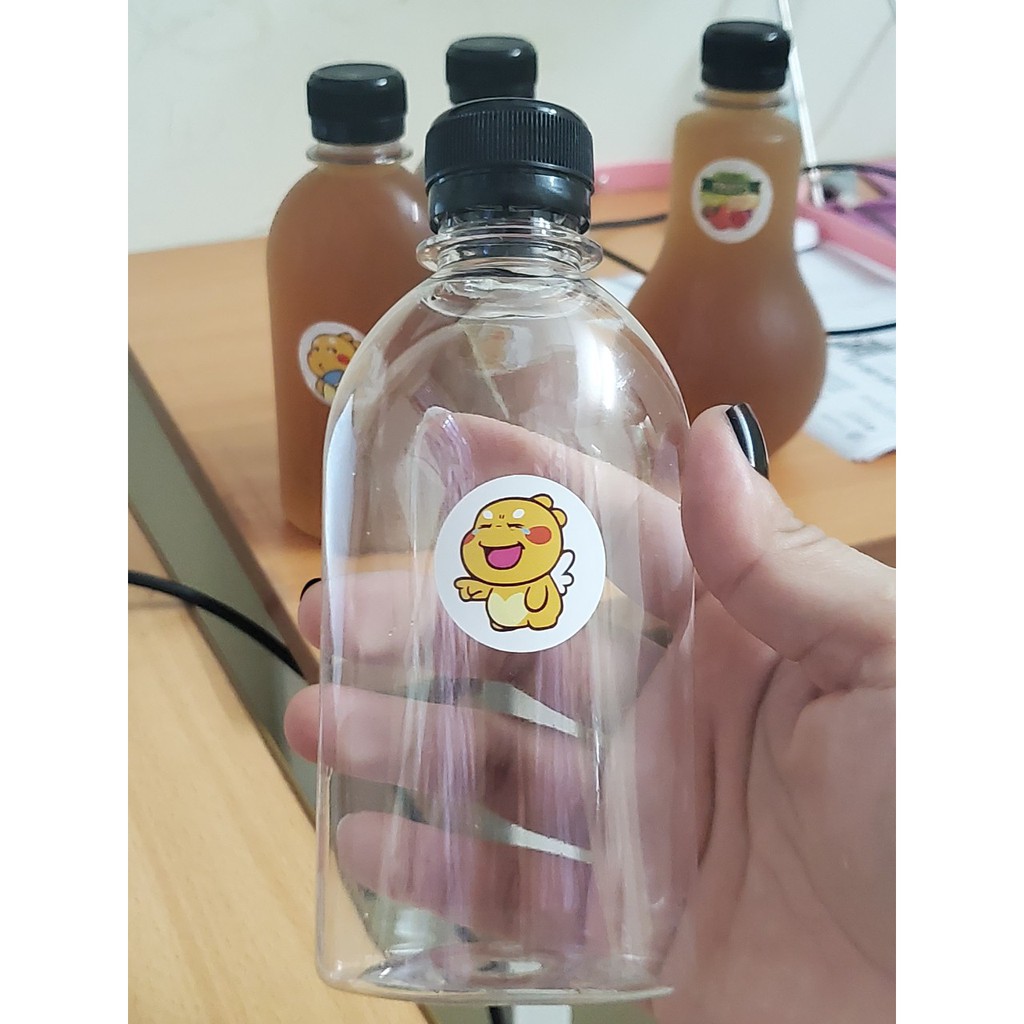 Chai nhựa pet dẹt 250 ml fi 28 nắp đen đựng trà sữa,nước ép | BigBuy360 - bigbuy360.vn