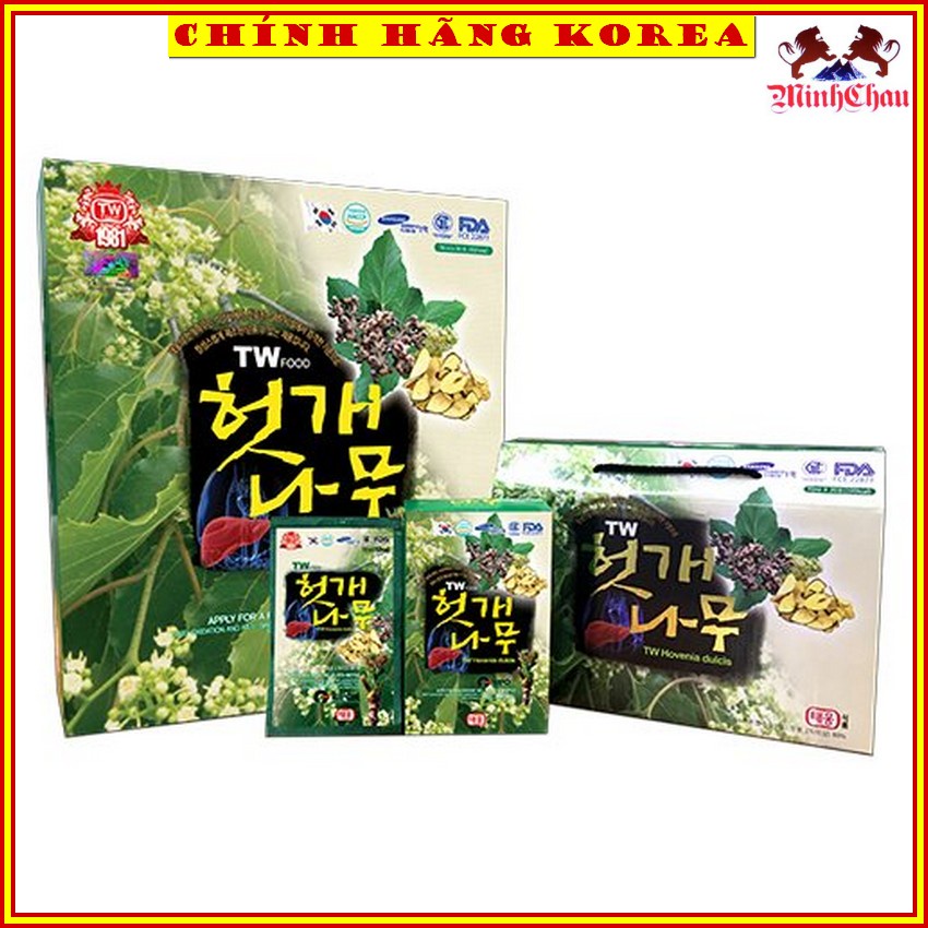 Nước Bổ Gan Hàn Quốc Taewoong Food, Bổ Gan Hovenia Hộp 30 gói, minhchau