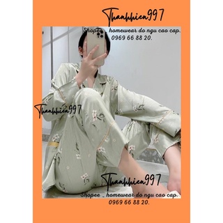 Pijama dài giả Vest lụa Xước Tô Châu